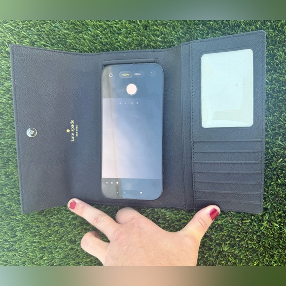 Kate Spade iPhone Cardholder Wallet Leather black - Picture 4 of 9